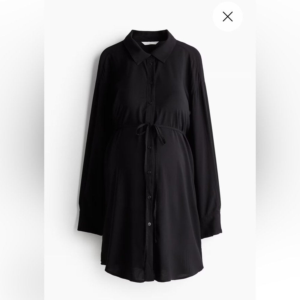 H&M MAMA Maternity Button-down Tunic w/Tie